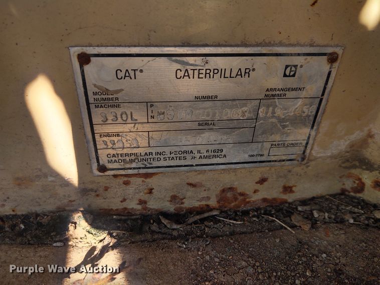 image for item DD6987 1994 Caterpillar 330L  excavator
