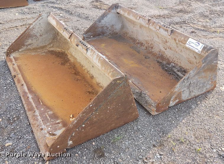 image for item DE6983 (2) 72"W skid steer buckets