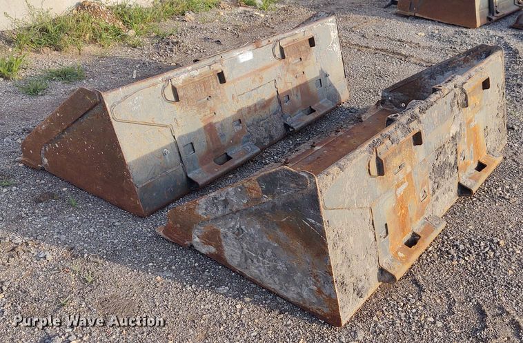 image for item DE6983 (2) 72"W skid steer buckets