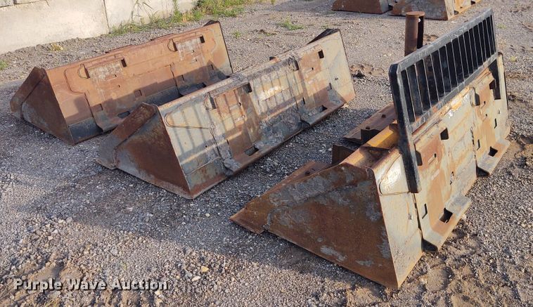 image for item DE6985 (3) skid steer buckets