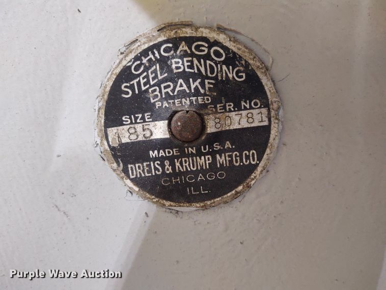 image for item DE7025 Chicago sheet metal brake