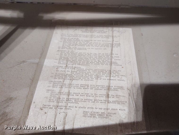 image for item DE7025 Chicago sheet metal brake