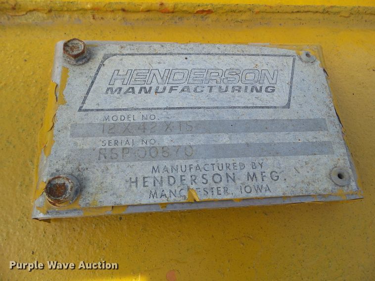 image for item DF0851 Henderson 12X42X15 snow plow