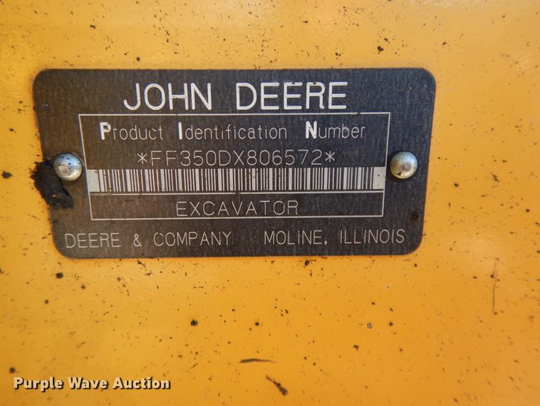 image for item DF5206 2008 John Deere 350D LC  excavator