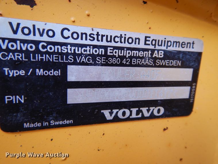 image for item DF5228 2012 Volvo A40F  haul truck