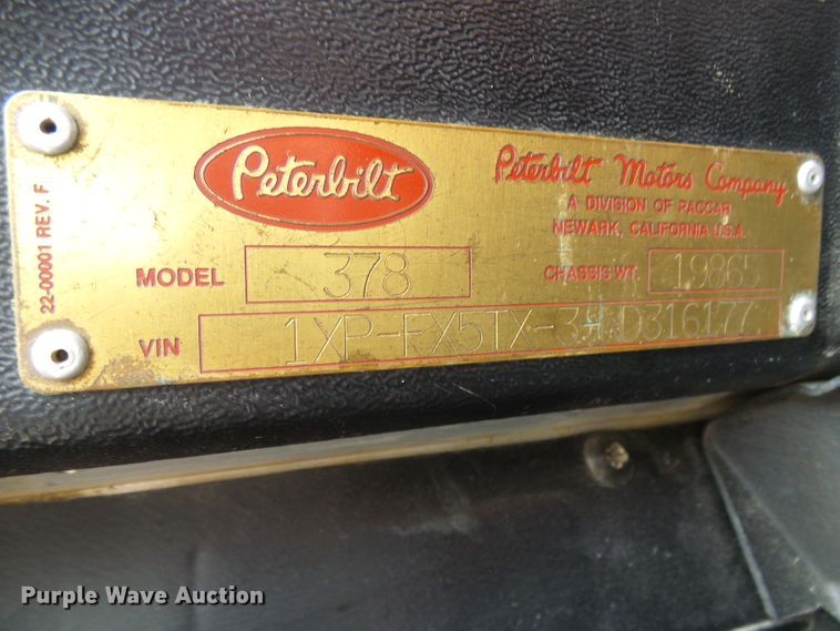 image for item DG1954 1992 Peterbilt 378  dump truck