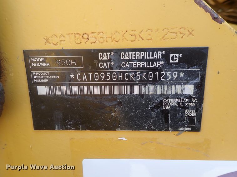 image for item DG2358 2007 Caterpillar 950H  wheel loader
