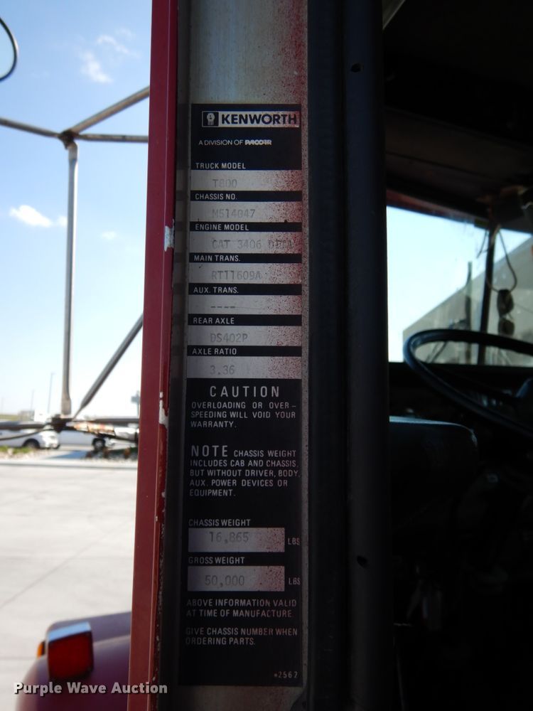 image for item DG2658 1988 Kenworth T800  dump truck