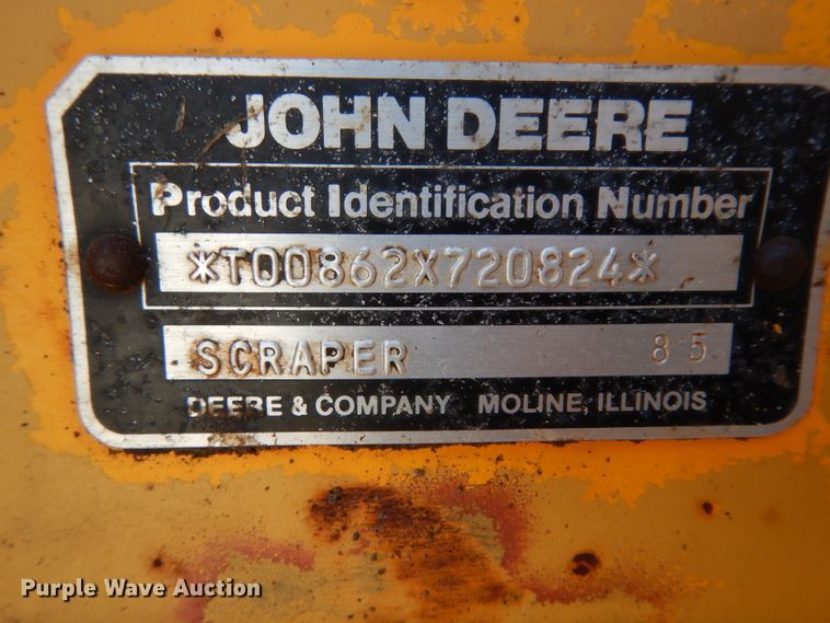 image for item DG6851 1985 John Deere 862  elevating scraper
