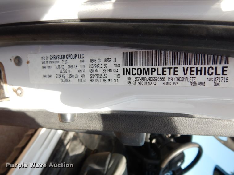 image for item DG6856 2013 Dodge Ram 5500  bucket truck