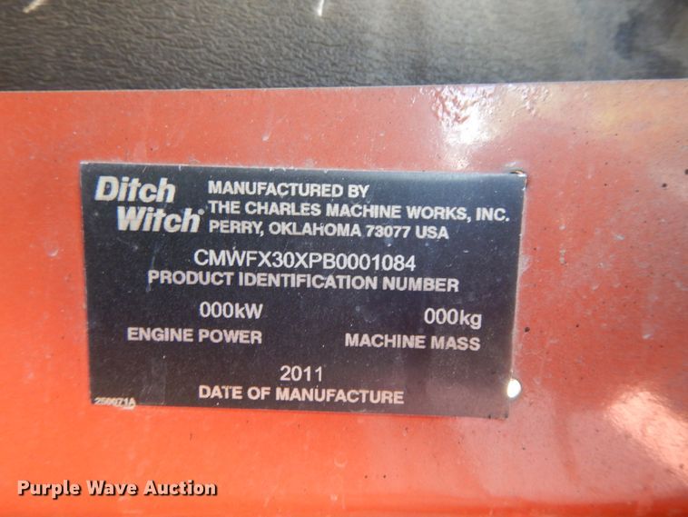 image for item DG7834 2011 Ditch Witch FX30 vaccum excavator