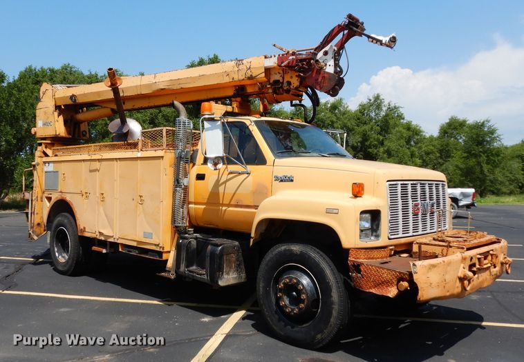 image for item DJ4279 1991 GMC TopKick SL  digger derrick truck