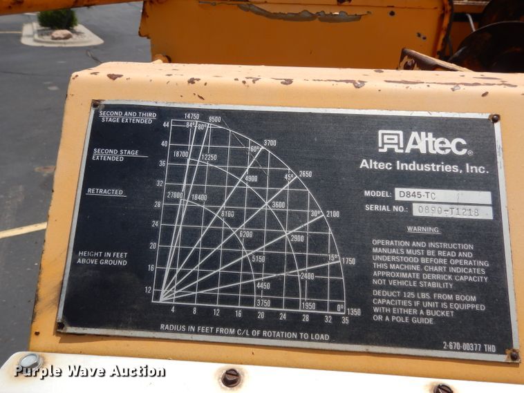 image for item DJ4279 1991 GMC TopKick SL  digger derrick truck