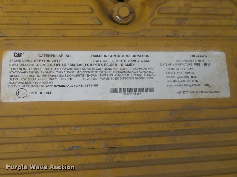 image for item EF9633 2014 Caterpillar 374F L  excavator