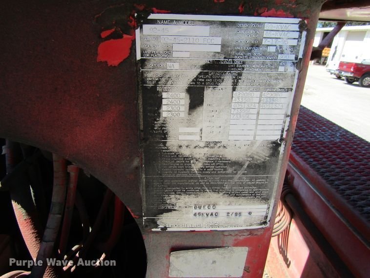 image for item FD9484 1996 Freightliner FL70  digger derrick truck