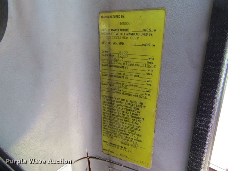 image for item FD9484 1996 Freightliner FL70  digger derrick truck