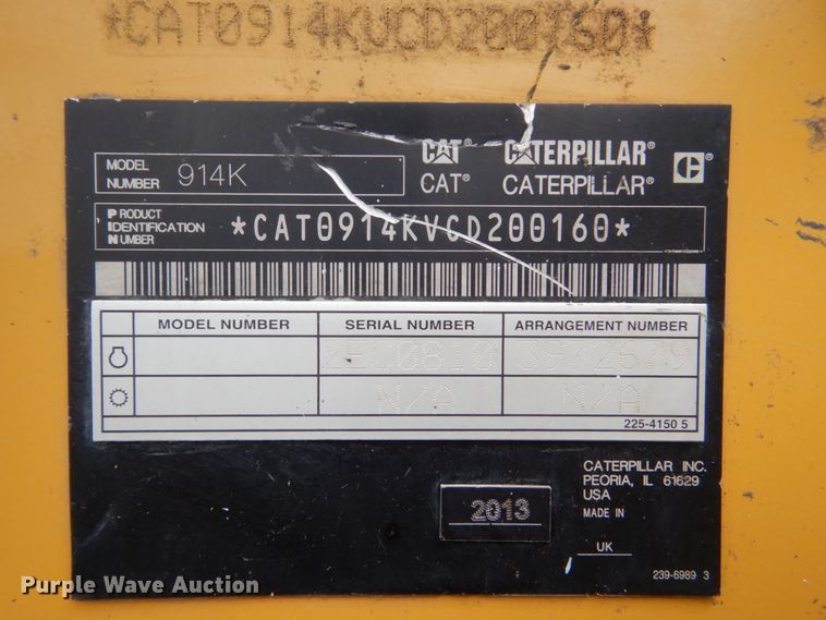 image for item FK9274 2013 Caterpillar 914K  wheel loader