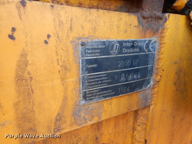 image for item GA9155 1994 Inter-drain 2050GP  tile plow