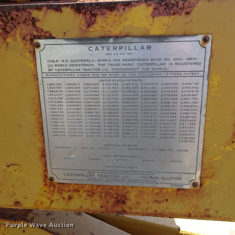 image for item GC9206 1959 Caterpillar 12  motor grader