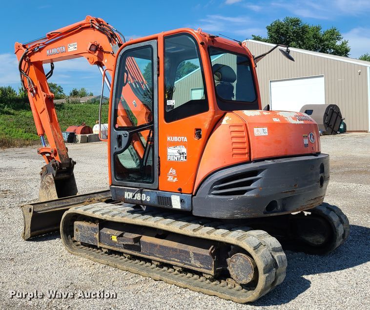image for item GO9304 2008 Kubota KX080-3  mini excavator