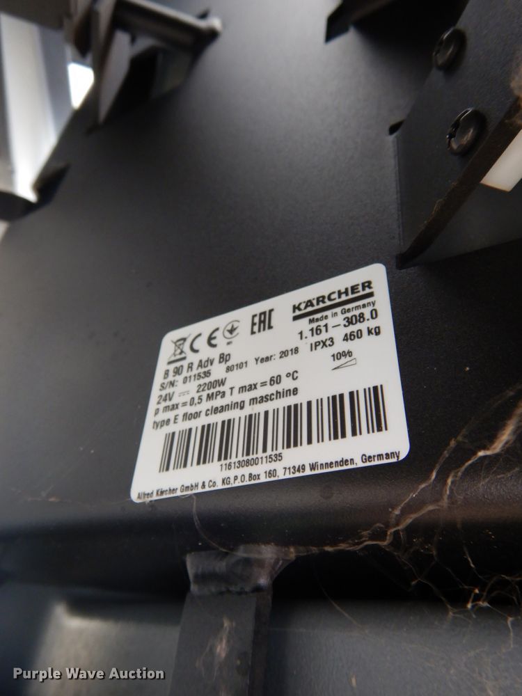 image for item GQ9739 2018 Karcher B90RR65 floor scrubber