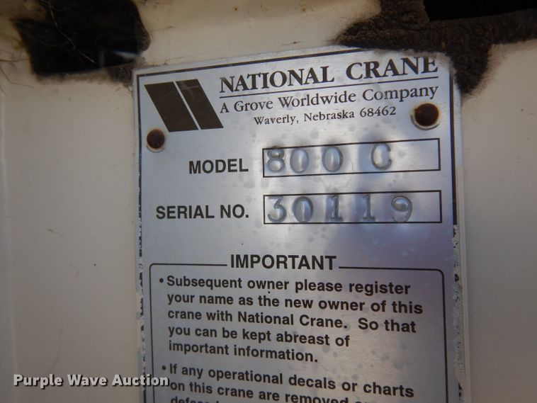 image for item HA9334 1998 Ford LS9000  crane truck