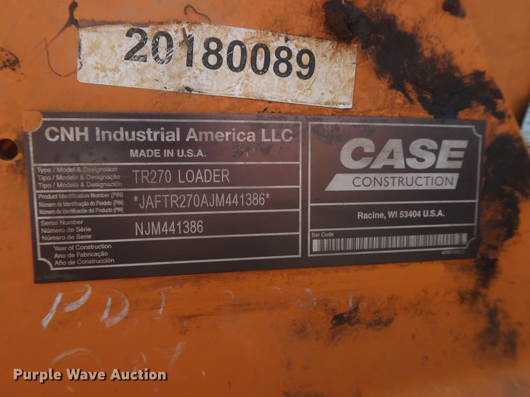 image for item HT9629 2018 Case TR270  tracked skid steer loader