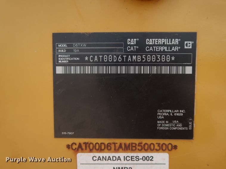 image for item DG7174 2018 Caterpillar D6T XW  dozer