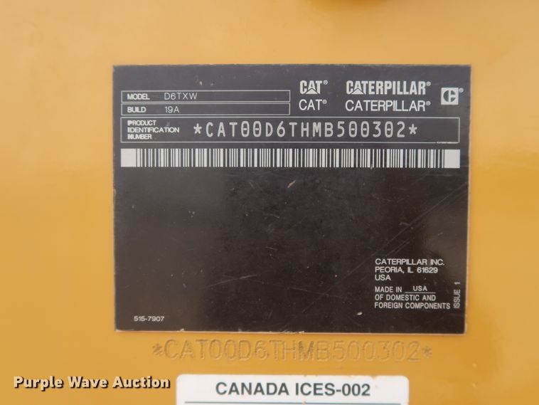 image for item DG7176 2018 Caterpillar D6T XW  dozer