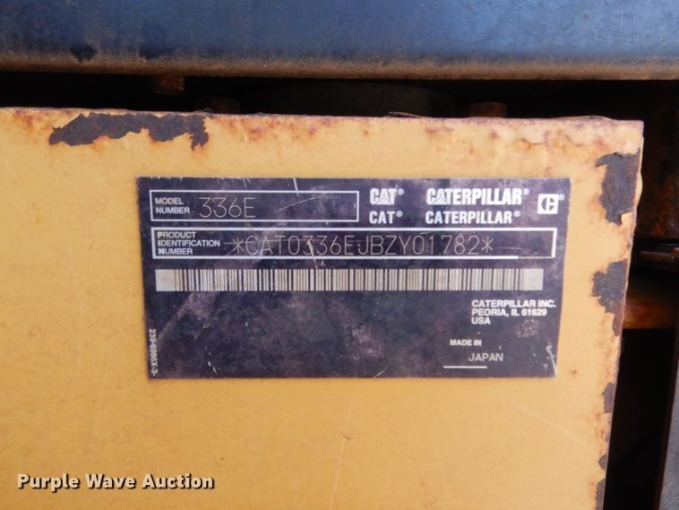 image for item DG7177 2012 Caterpillar 336EL  excavator