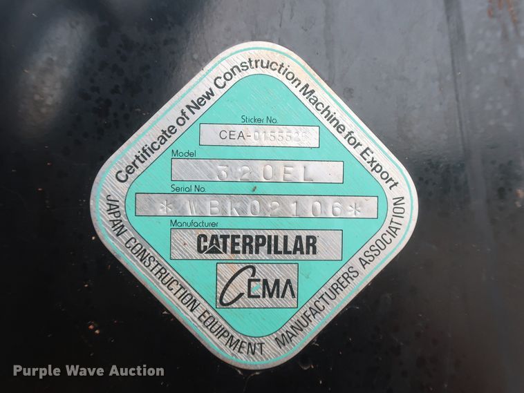 image for item DG7182 2013 Caterpillar 320EL  excavator