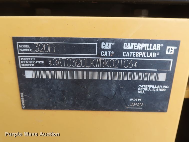 image for item DG7182 2013 Caterpillar 320EL  excavator