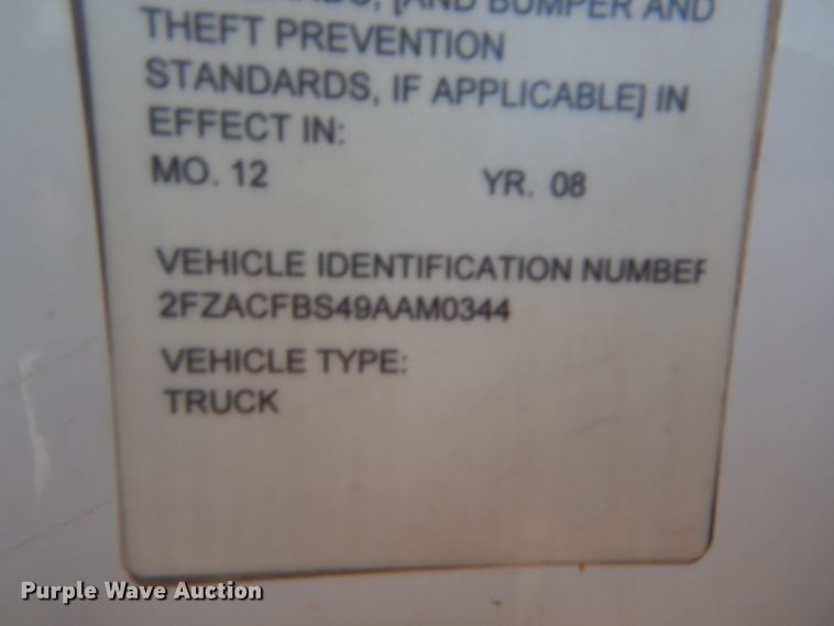 image for item DG7196 2009 Sterling Acterra  service truck with crane