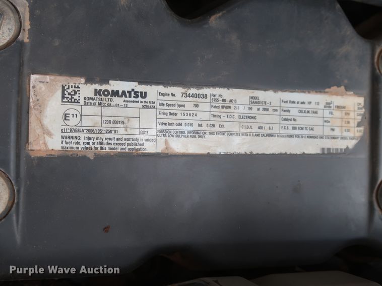 image for item DG7230 2013 Komatsu PC290LC-10 excavator