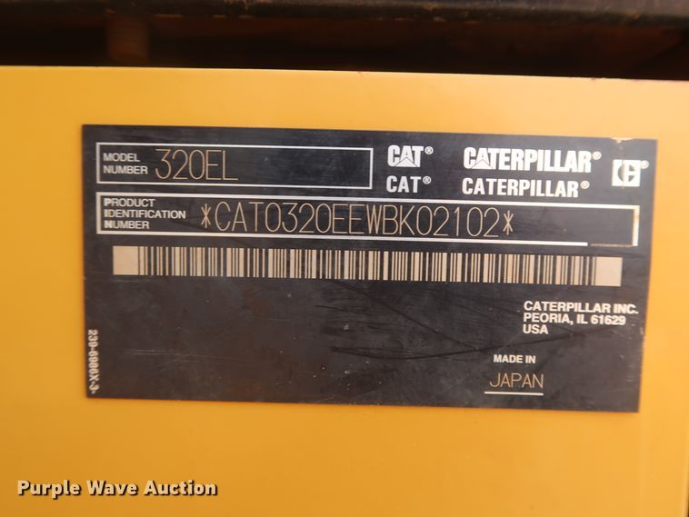 image for item DG7234 2013 Caterpillar 320EL  excavator
