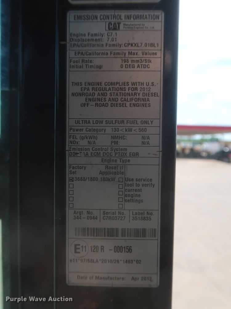 image for item DG7235 2012 Caterpillar 329E L  excavator