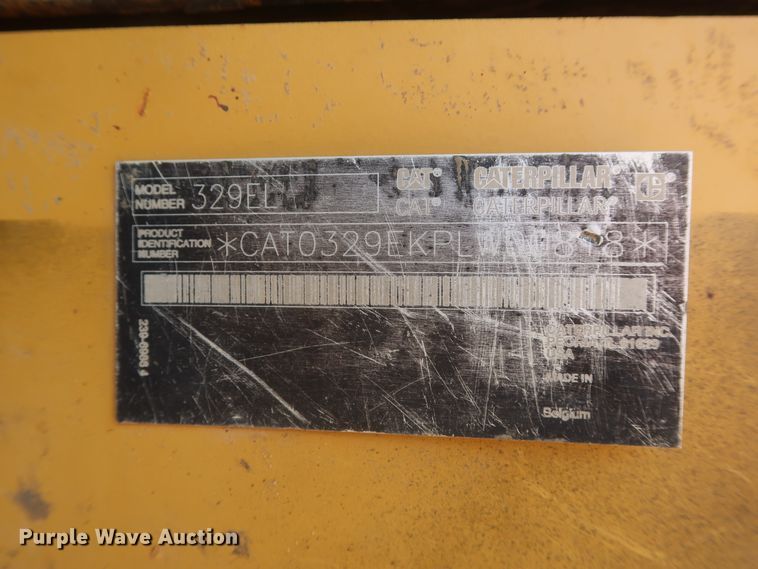 image for item DG7235 2012 Caterpillar 329E L  excavator