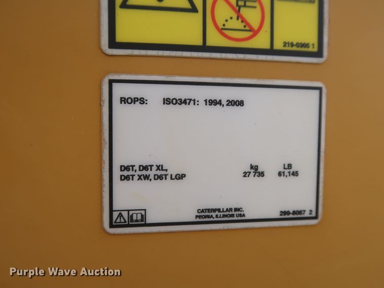 image for item DG7238 2012 Caterpillar D6T XL  dozer