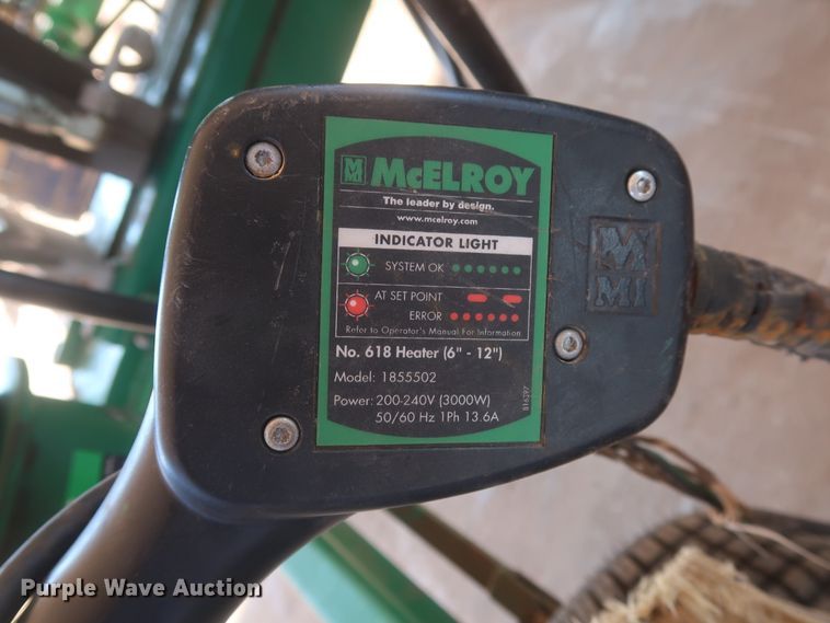 image for item DG7244 McElroy 412 poly pipe fusion machine