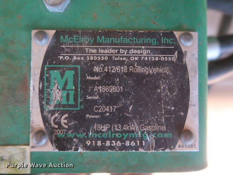 image for item DG7244 McElroy 412 poly pipe fusion machine