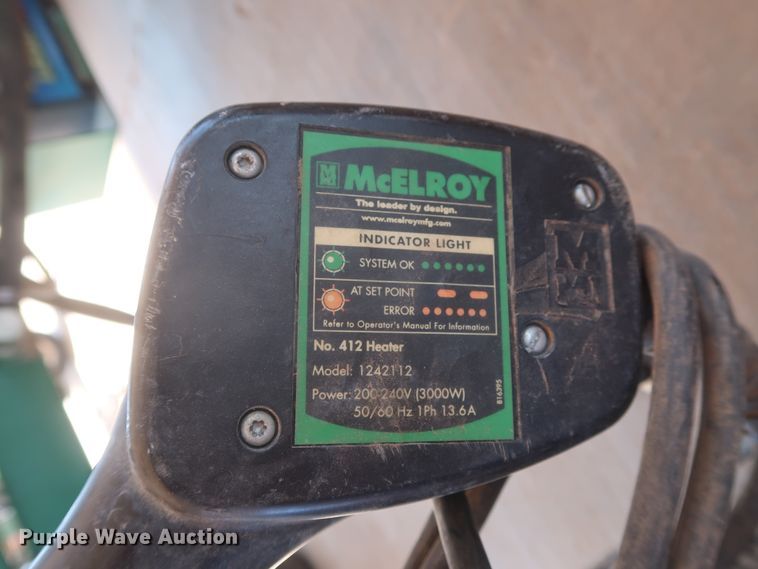 image for item DG7245 McElroy 412 poly pipe fusion machine