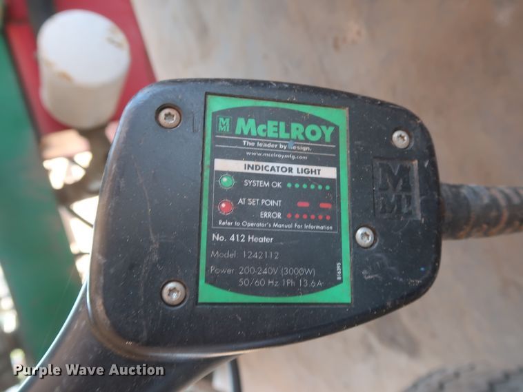 image for item DG7246 McElroy 412 poly pipe fusion machine