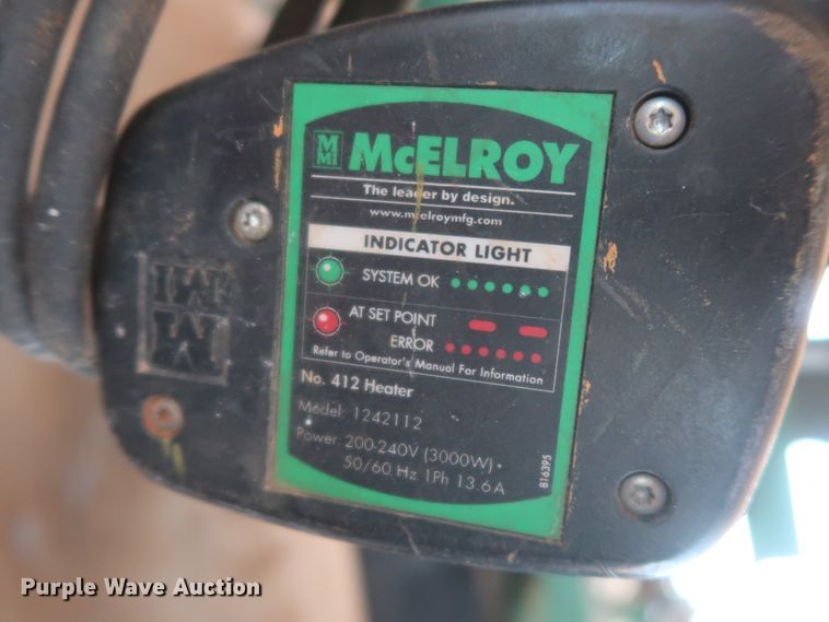 image for item DG7247 McElroy 412 poly pipe fusion machine