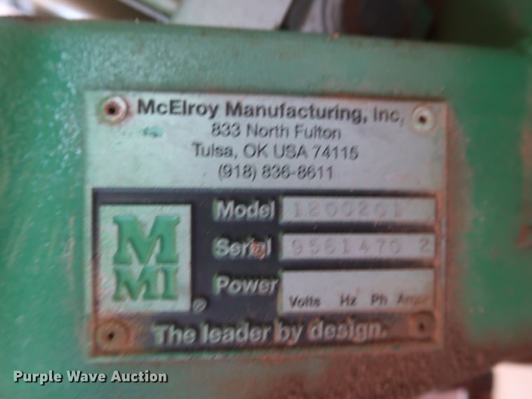 image for item DG7248 McElroy 412 poly pipe fusion machine