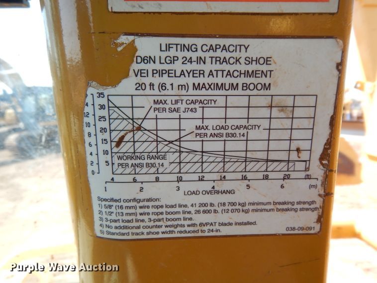 image for item DH0940 2004 Caterpillar D6N LGP  pipelayer