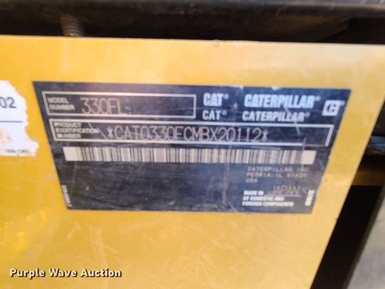 image for item DH0947 2018 Caterpillar 330FL  excavator