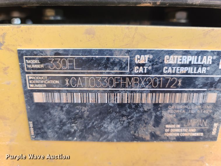 image for item DH0948 2018 Caterpillar 330FL  excavator