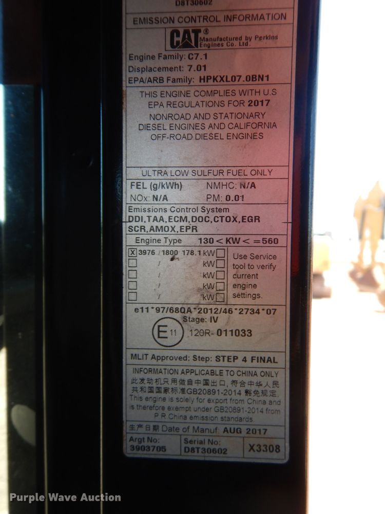 image for item DH0949 2018 Caterpillar 330FL  excavator