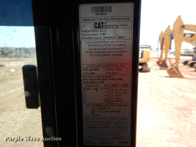 image for item DH0949 2018 Caterpillar 330FL  excavator