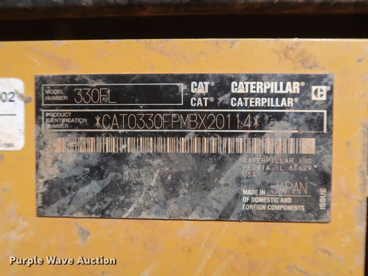image for item DH0949 2018 Caterpillar 330FL  excavator
